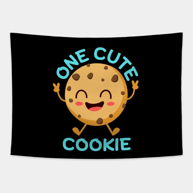 One Cute Cookie | Cookie Pun Tapestry by Allthingspunny