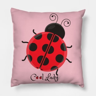 Cool Lady Ladybug Pillow