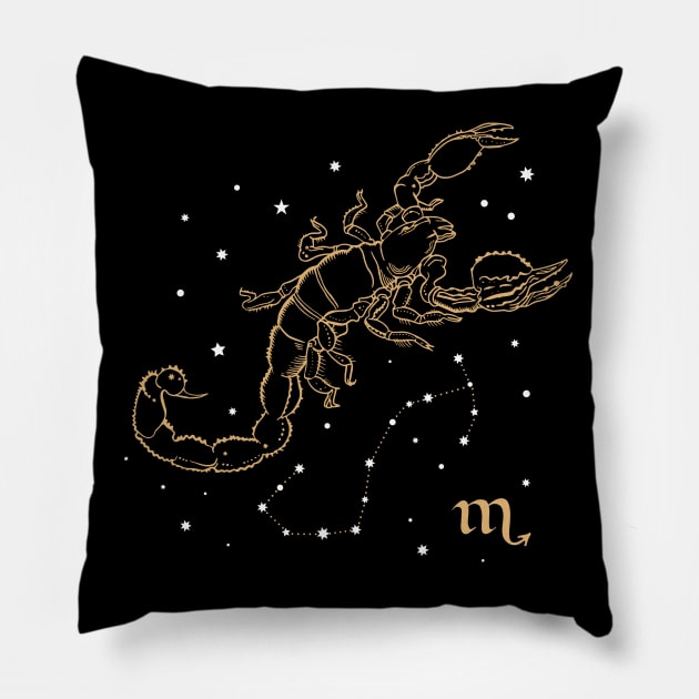 Scorpio, A Zodiac Sign Test Pillow by Happy Lime