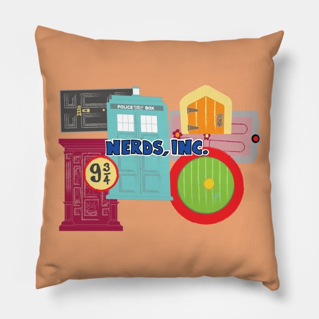 Nerds Inc Pillow by LaceySimpson