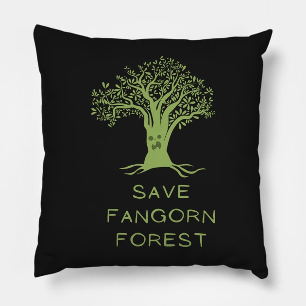 Save Fangorn Forest - Ent - Funnt Pillow by Fenay-Designs