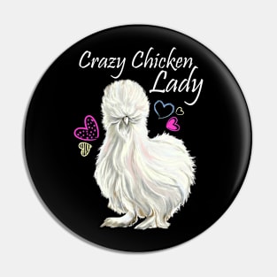 Crazy Chicken Lady Pin