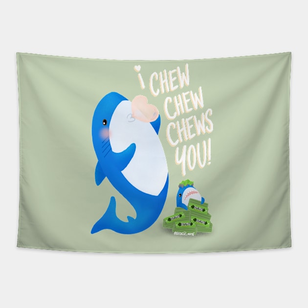 Valentine Brucie: I chew chew chews you! Tapestry by Brucie Noms