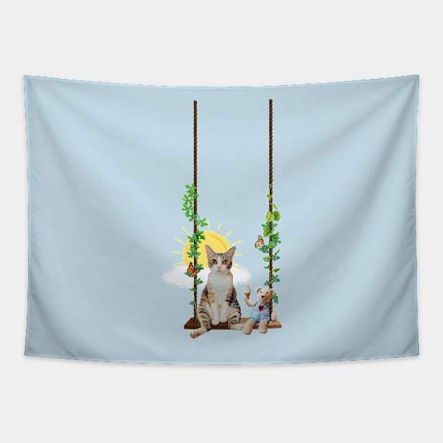 Swing Into A Beautiful Day Tapestry by leBoosh-Designs