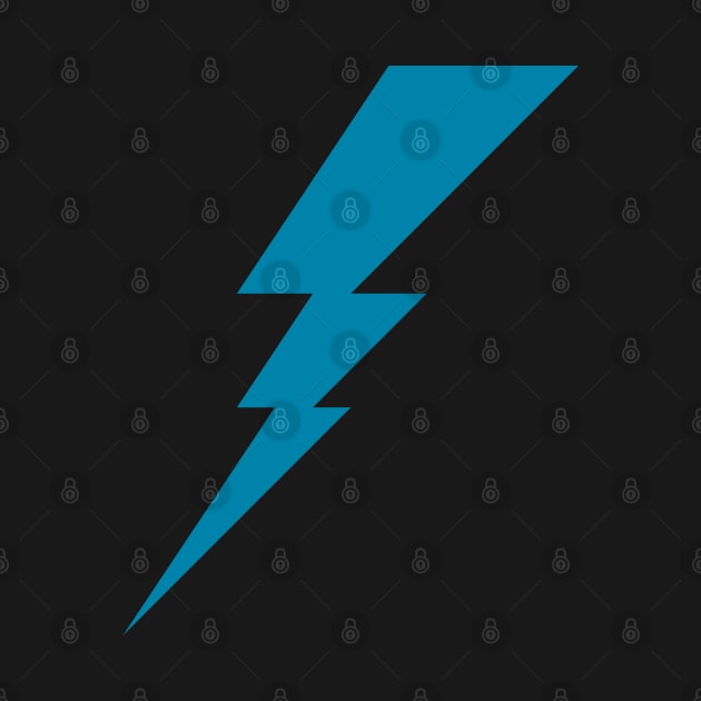 Lightning Bolt geometric Blue Symbol by TMBTM