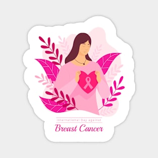 In October We Wear Pink Breast Cancer Awareness Survivor Magnet