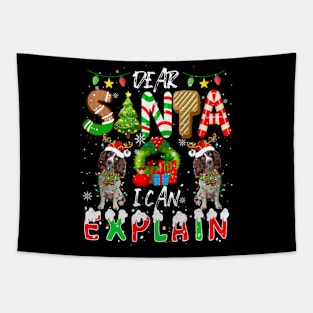 I Can Explain Christmas Two Santa English Springer Spaniels T Shirt Tapestry