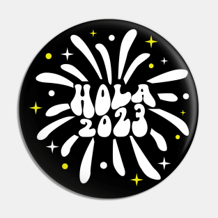 Retro Hola New Year 2023 Pin