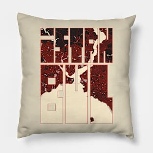Istanbul, Turkey City Map Typography - Vector Pillow