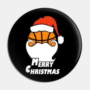 Christmas Basketball Santa Pin