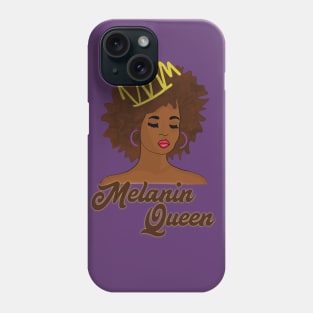 Melanin Afro Queen Art Drawing Phone Case