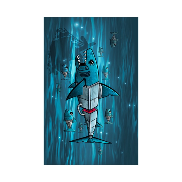 Robot Shark by Svh_illustrations