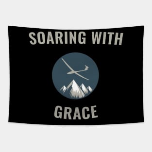 Soaring with Grace Glider Pilot Pilots Tapestry