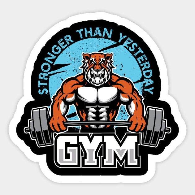 Ontslag Kwestie grootmoeder Tiger gym - Gym - Sticker | TeePublic