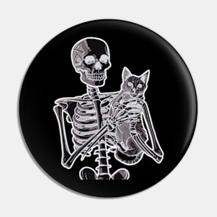 Dead But Love Cats Pin