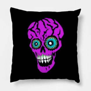 Purple Dead Head Crazy - Halloween Pillow