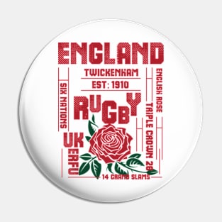 England Rugby English Rose Triple Crown Pin