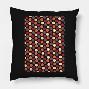 Sea urchins in red, brown , white and orange Pillow