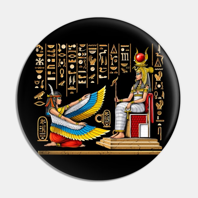 Egyptian Goddess Maat Isis Pin by underheaven