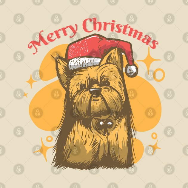 Yorkie Christmas by Safdesignx