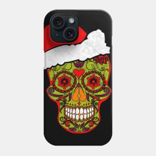 Gothic Christmas - Smiling Sugar Skull Santa Claus 2 Phone Case