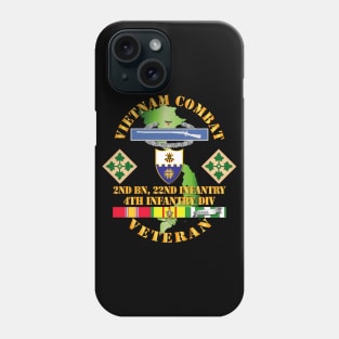 Vietnam Combat Infantry Veteran w 2nd Bn 22nd Inf - 4th ID SSI Phone Case