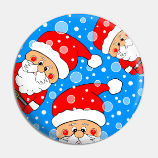 PEEK A Boo Funny Santa Claus Pin