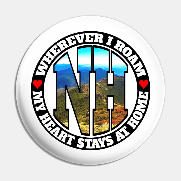 Heart Stays Home - New Hampshire Pin by DonDota