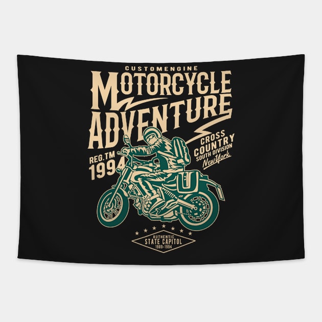 Motorcycle Adventure Tapestry by PaunLiviu