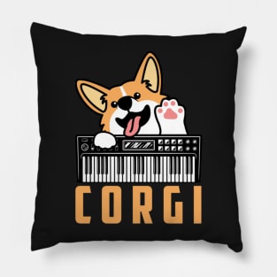 Corgi Dog Analog Drum Machine Keyboard Synthesizer Pillow