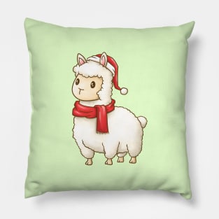 Cute Christmas Llama Pillow