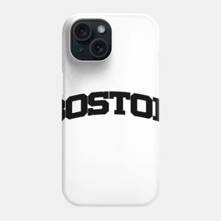 Boston Campus University Black Phone Case