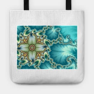 Blue Mandelbrot Fractal Tote