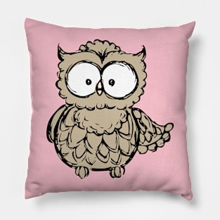 Cute hand drawn owl Pillow