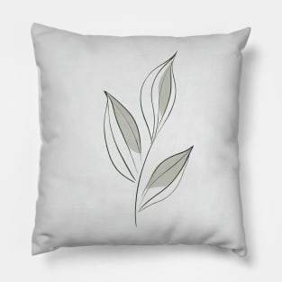 minimal leaves design Pillow