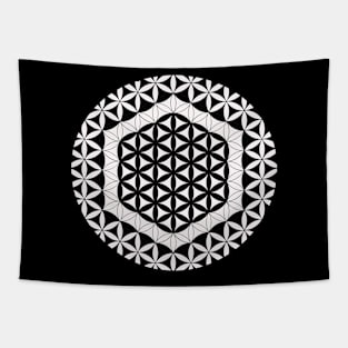 Hexagon Mandala Flower Of Life Tapestry