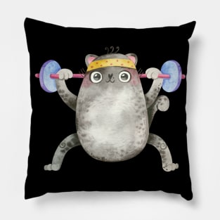 Cute Dumbell Cat Pillow