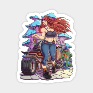 Biker Witch Magnet