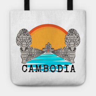 Angkor Thom Majesty: Cambodia's Ancient Wonder -- Sunset Edition V3 Tote