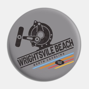 Wrightsville Beach, NC Summertime Fishing Rod and Reel Pin