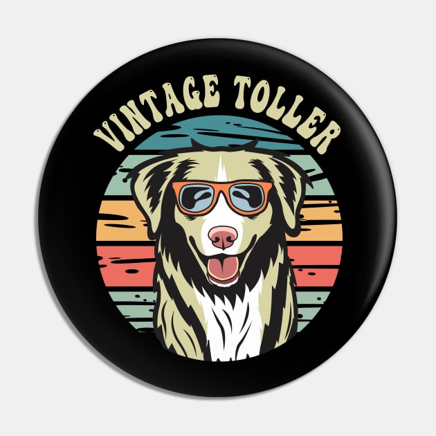 Vintage Toller Vibes Nova Scotia Duck Tolling Retriever Pin by welovetollers