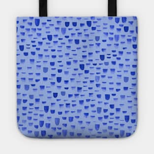 Blue Handmade Brush Strokes Tote