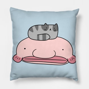 Blobfish and Little Cat Pillow