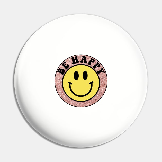 Be Happy Smiley Face Pin by lolsammy910