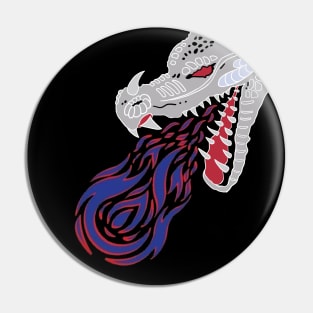 My old logo coming out of a dragon Pin