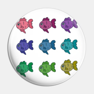 Cute colorful goldfish collection Pin