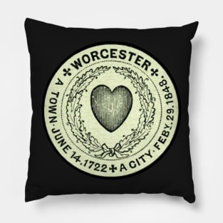 Vintage Worcester, MA Seal Pillow