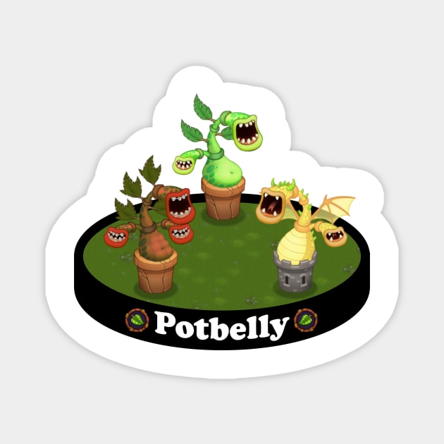 My Singing Monsters Potbelly Plant Island Disc Magnet by geekers25