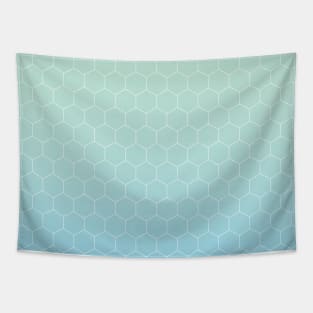 Cyan honeycomb Tapestry