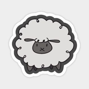 Fluffy White Sheep Magnet